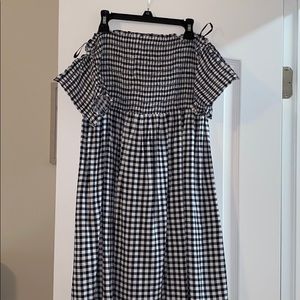 Plaid Off the Shoulder dress